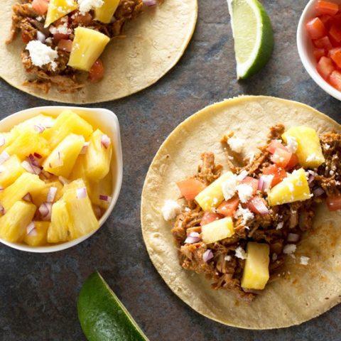 Slow Cooker Tacos Al Pastor | cakenknife.com